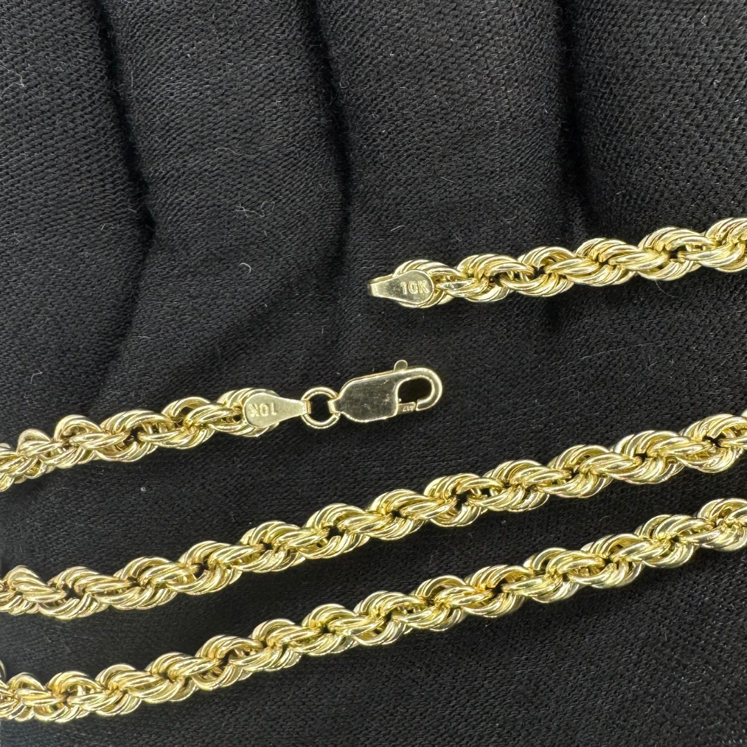 10K Rope Chain – Semi-Solid – 4.2mm – Zara Jewelers