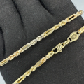 14K Tri-Color Milano Chain