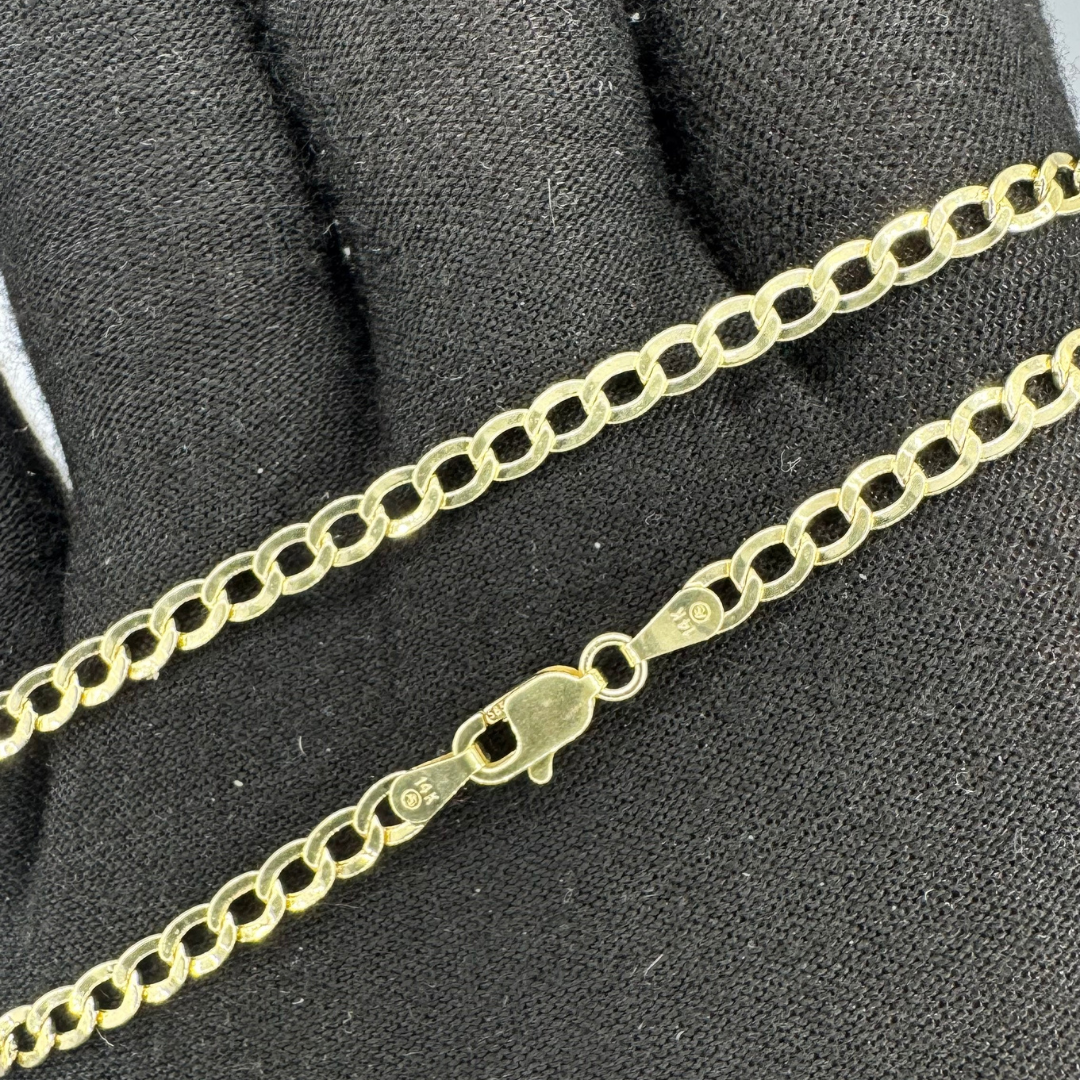 14K Hollow Open Link Cuban Chain