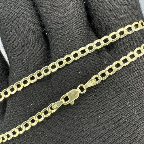 14K Hollow Open Link Cuban Chain – Zara Jewelers display picture 3