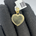 14K Heart Pendant with Diamond-Cut Edges
