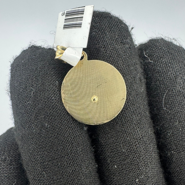 14K Round Virgin Mary Pendant