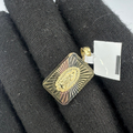 14K Square Virgin Mary Pendant