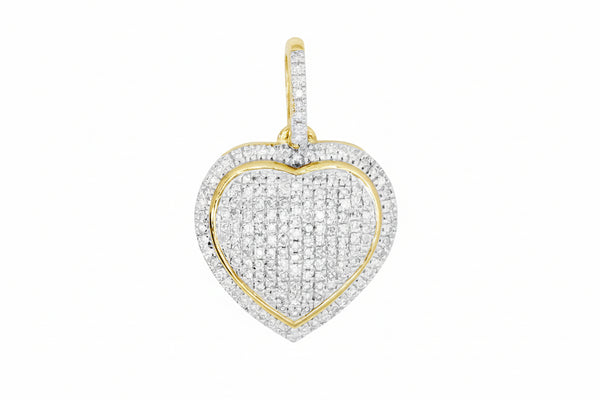 14K Yellow Gold Diamond Heart Pendant – 0.35 CTW