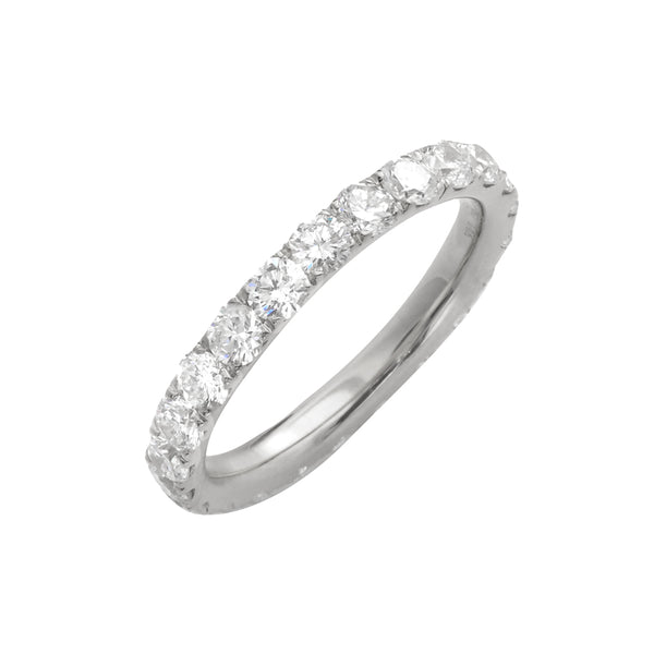 14K White Gold Diamond Eternity Band – 2.10 CTW