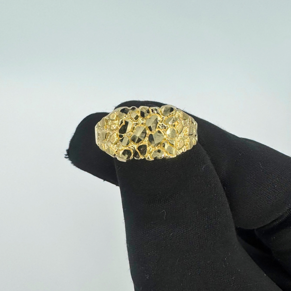 10K Yellow Gold Nugget Ring