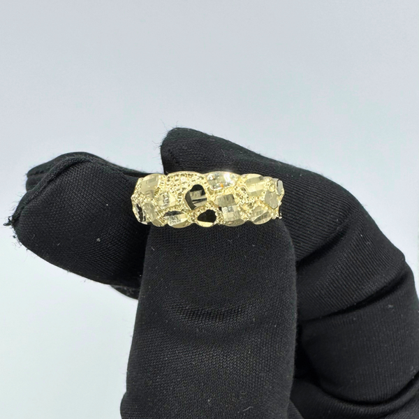 10K Yellow Gold Rounded Nugget Ring