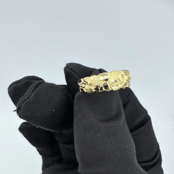 10K Yellow Gold Rounded Nugget Ring