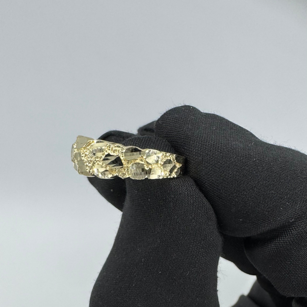 10K Yellow Gold Rounded Nugget Ring