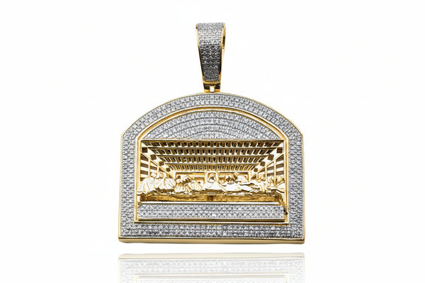 10KY 1.15CTW DIAMOND 'LAST SUPPER' PENDANT