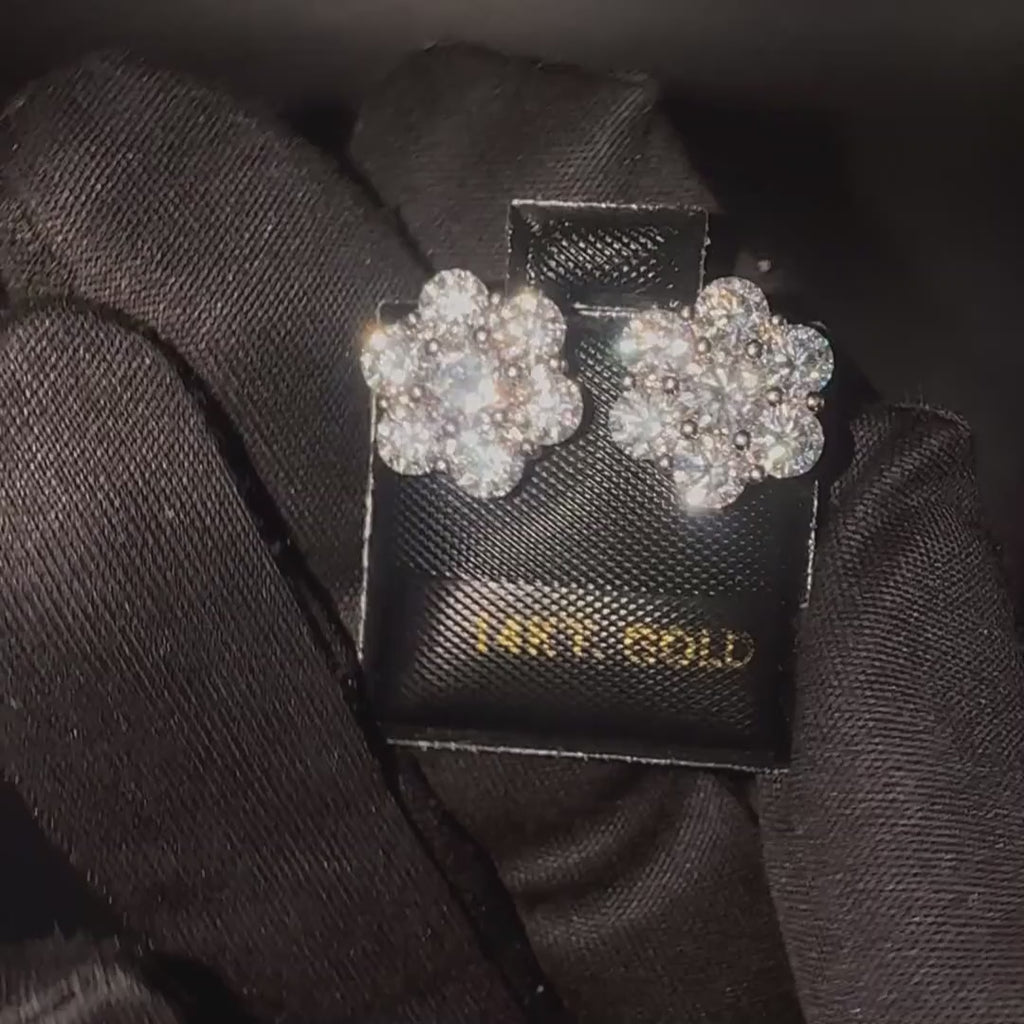 14K Gold Moissanite Stud Earrings
