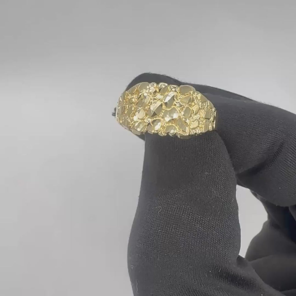 10K Yellow Gold Nugget Ring